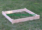 outdoor wooden planting bed